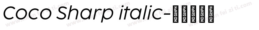 Coco Sharp italic字体转换